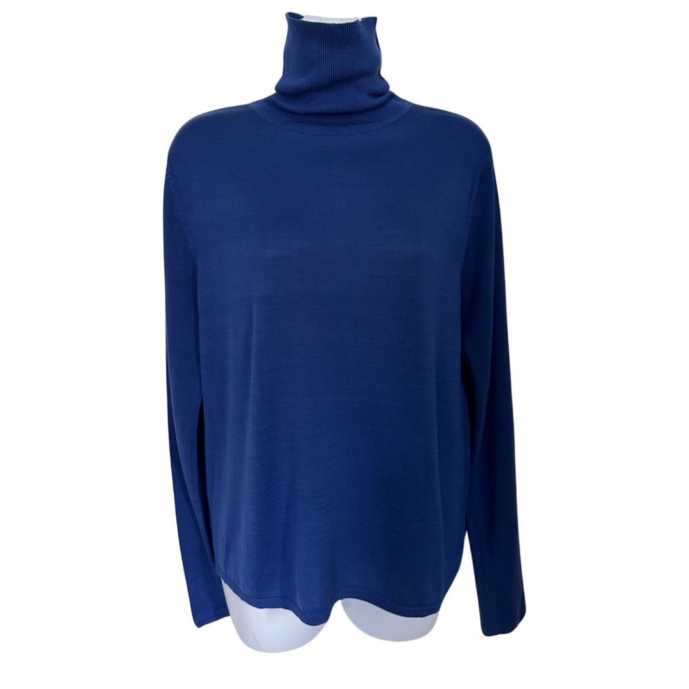 AUGUST SILK Royal Blue Turtleneck, Size XL